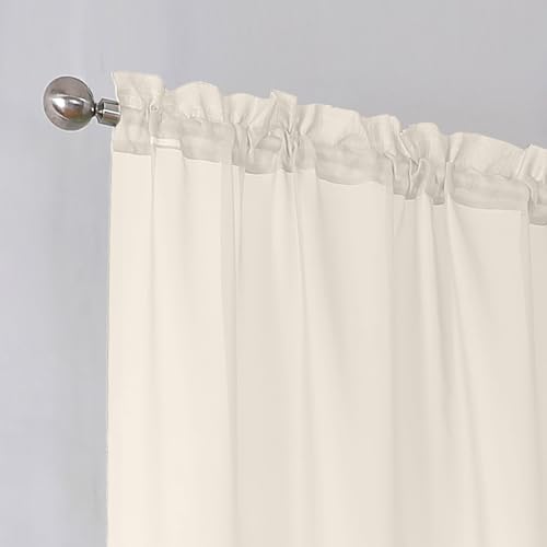 Cream Sheer Curtains 84 Inches Long (Cream / 59"W x 84"L (Pack of 2))