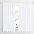 White Curtains (Pure White / 62"W x 63"L (Pack of 2))