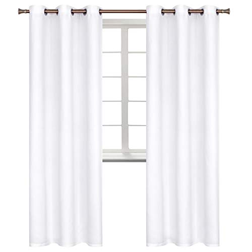 Room Darkening Curtains 84 Inches Long (Pure White / 42"W x 84"L (Pack of 2))