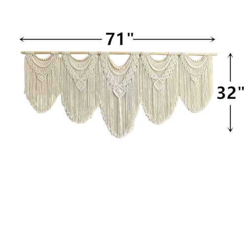 Extral Large macrame wall hanging (Wood Bead-A)