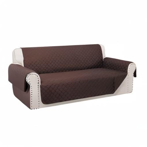 Reversible Sofa Cover for 3 Cushion (Chocolate/Chocolate / Sofa L - Large (68''))