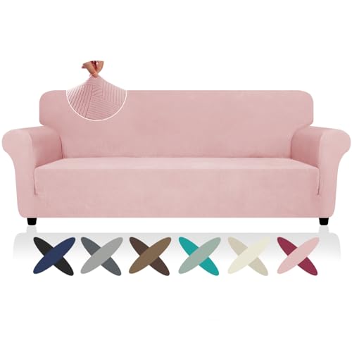 Oversized Super Stretch Couch Cover (- Rose / X-Large (92"-115"))