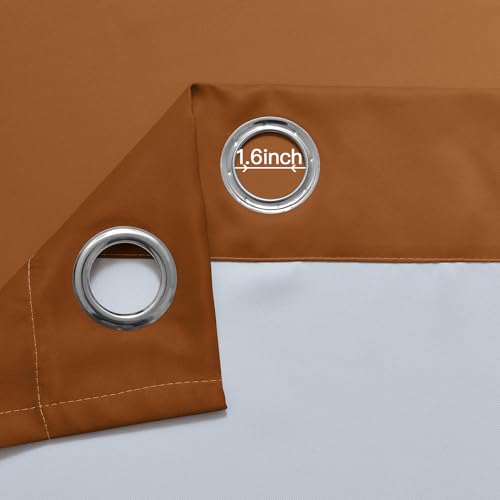 Greyish White and Burnt Orange Ombre Curtains (52"W x 63"L (Pack of 2) / Burnt Orange)