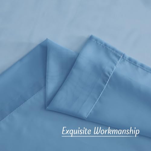 Stone Blue Sheer Curtains 90 Inches Long (Stone Blue / 54"W x 90"L (Pack of 2))