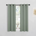 Bedroom Curtain Panels Blackout Draperies (Greyish Green / 29"W x 40"L (Pack of 2))