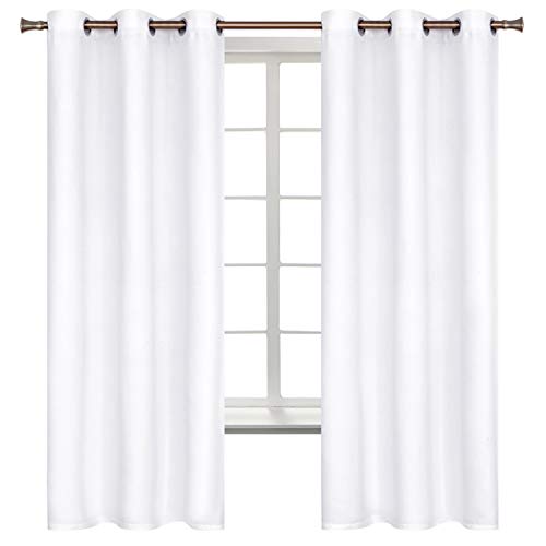 Pure White Room Darkening Curtains 63 Inch for Bedroom (Pure White / 42"W x 63"L (Pack of 2))