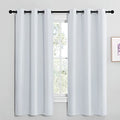 Greyish White Blackout Curtains for Bedroom 42" w x 68" L 2 Panels (Greyish White / 42"W x 68"L (Pack of 2))