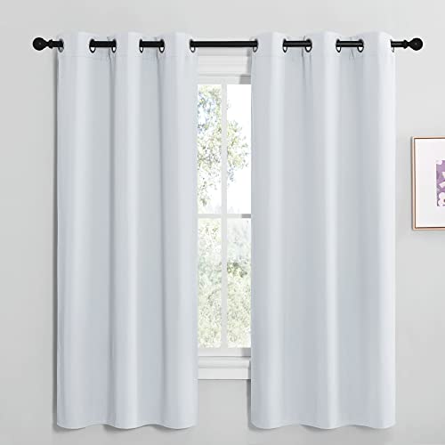 Greyish White Blackout Curtains for Bedroom 42" w x 68" L 2 Panels (Greyish White / 42"W x 68"L (Pack of 2))
