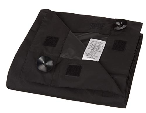 Portable Energy Saving Noise Reducing Blackout Curtain Shade with Suction Cups (Black / 2-Pack)