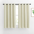 Short Window Curtains 45" L (Beige / 52"W x 45"L (Pack of 2))