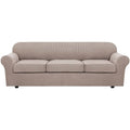 4 Piece Stretch Sofa Covers for 3 Cushion Couch Covers Furniture Slipcovers (X-Large / Sand)