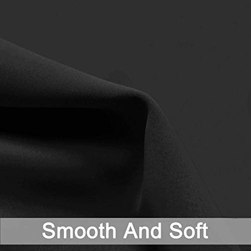 Blackout Curtains 38x63 inch Black Thermal Drapes (Black / 38"W x 63"L (Pack of 2))