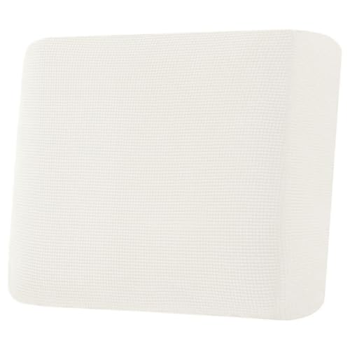 Super Stretch Individual Seat Cushion Covers Armchair Sofa Covers Couch Cushion Covers Slipcover Sets Thick Jacquard Textured Twill Fabric (Porcelain White / 1 Cushion Chair)