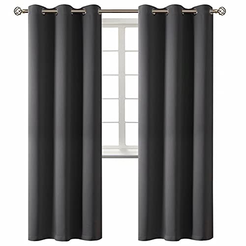 Blackout Curtains (Dark Grey / 42"W x 84"L (Pack of 2))