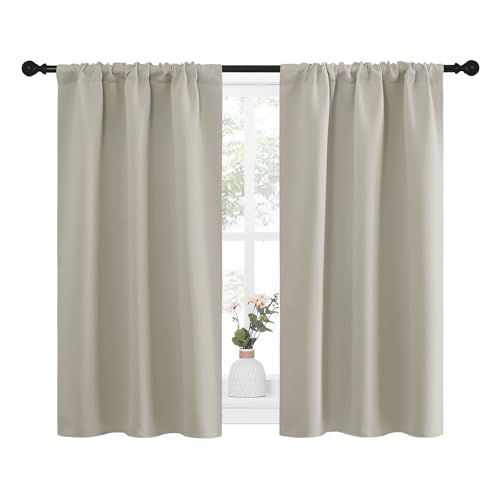 Natural Blackout Curtains for Living Room 29" w x 40" L 2 Panels (Natural / 29"W x 40"L (Pack of 2))