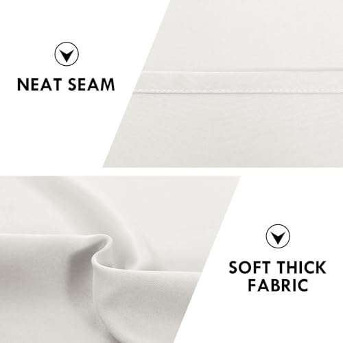 Wide Blackout Curtains for Bedroom Living Room 70 x 72 Inch Long Ivory (Ivory / 70"W x 72"L (Pack of 2))