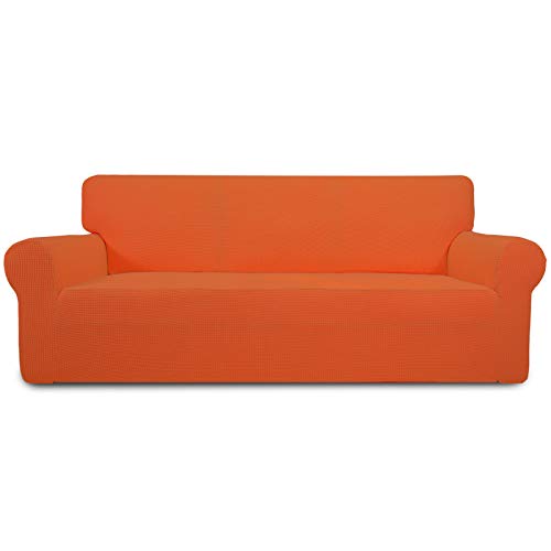 Stretch Oversized Sofa Couch Slipcover Washable Orange (X-Large Sofa / Orange)