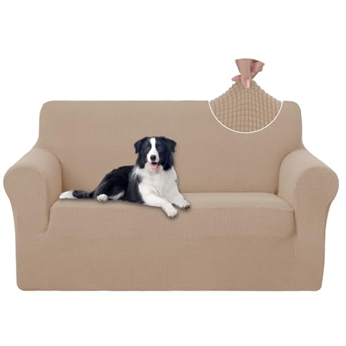 Loveseat Cover Stretch Couch Cover Sofa Slipcover (Camel / Loveseat)