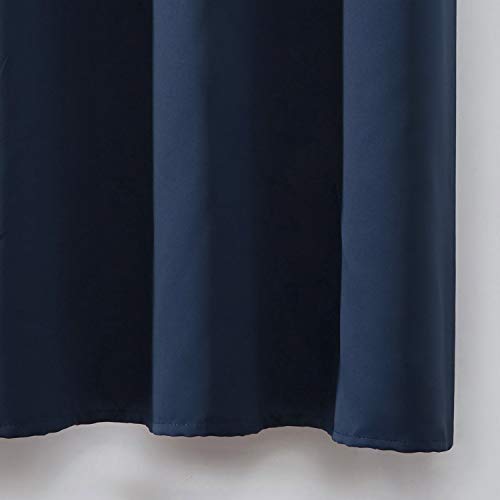 Navy Blue Thermal Blackout Curtains (Navy / 42"W x 72"L (Pack of 2))