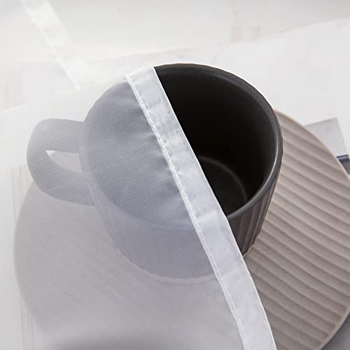 2 Panels Kitchen Tiers Half Window Sheer Curtains 29 X 45 Inch White (White / 29"W x 45"L (Pack of 2))