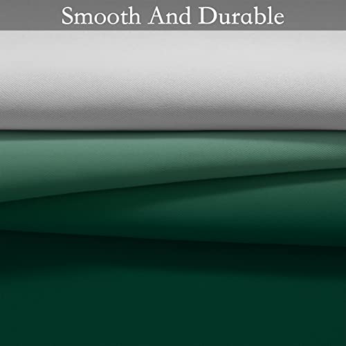 Ombre Dark Green to Grey White Curtains for Living Room 52Wx84L (52"W x 84"L (Pack of 2) / Dark Green)