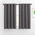 Grey Blackout Kitchen Curtains for Bedroom (Grey / 52"W x 45"L (Pack of 2))