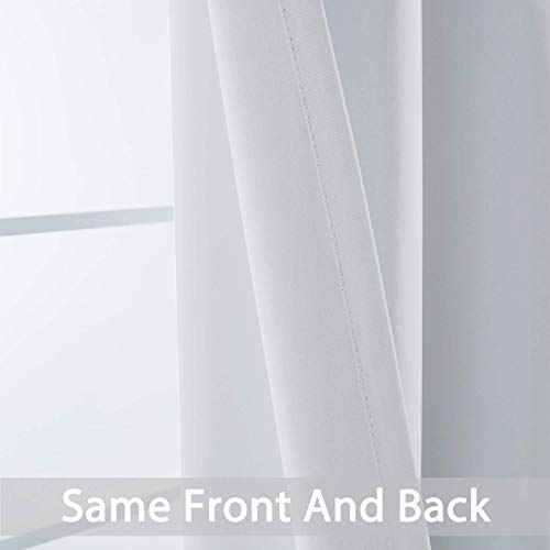 Blackout Curtains 38x90 inch Greyish White Thermal Drapes (Greyish White / 38"W x 90"L (Pack of 2))