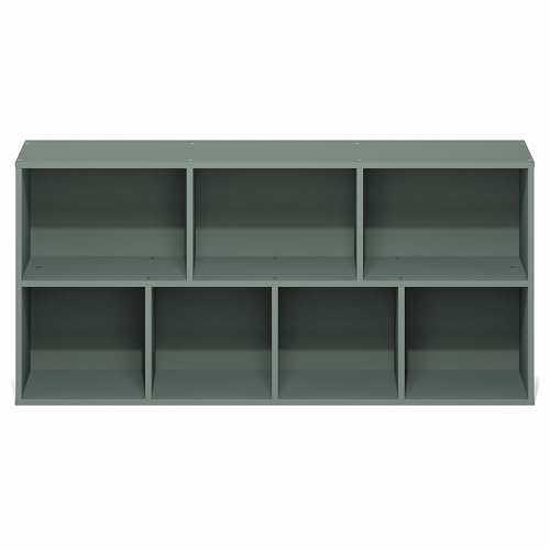 LUDER Book Shelf (Sage Green / 7-Cube)