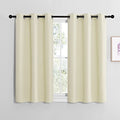 Room Darkening Curtain Panels for Living Room (Beige / 42"W x 40"L (Pack of 2))