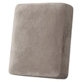 Velvet Stretch Couch Cushion Cover Plush Cushion Slipcover for Chair Cushion Furniture Protector Seat Cushion Sofa Cover (Taupe / 1 Cushion Armchair)