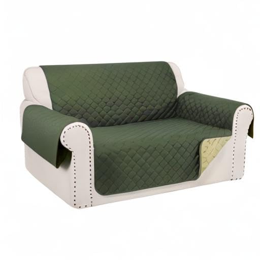 Loveseat Couch Cover for Dogs (Huntergreen/Sage / Loveseat - Small (45"))