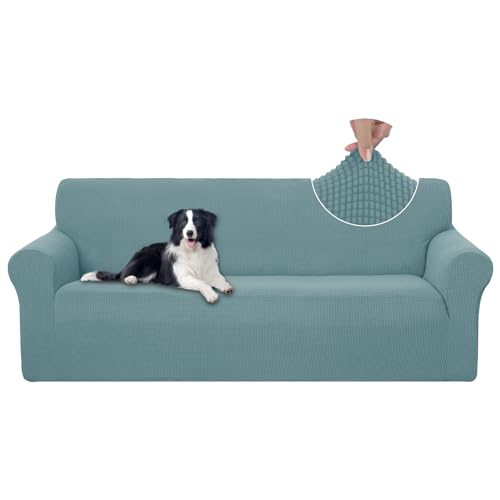Stretch Couch Cover Slipcover for 3 Cushion Sofa (Light Blue / Sofa)