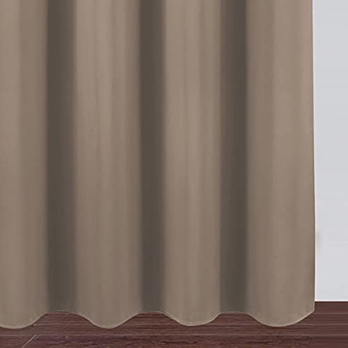 Cappuccino Blackout Curtains 66 x 63 Inch Length (Cappuccino / 66"W x 63"L (Pack of 2))