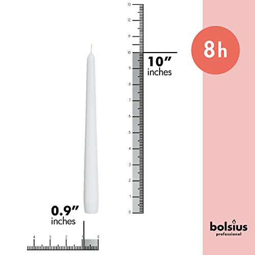 Unscented 10 Inch Dinner Candles (White / 10 Count)