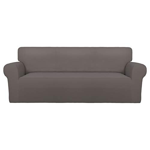 Stretch Oversized Couch Covers Fleece Sofa Slipcovers Taupe (X-Large Oversized Sofa / Taupe)