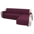 Reversible L Shape Sectional Couch Cover (Large / Wine/Wine)
