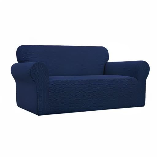 Stretch Oversized Loveseat Couch Covers Washable Navy (Medium-XL Loveseat / Navy)