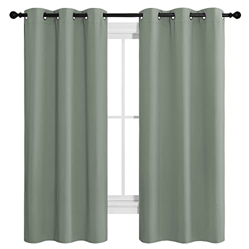Sage Green Room Darkening Curtains (Sage Green / 42"W x 68"L (Pack of 2))