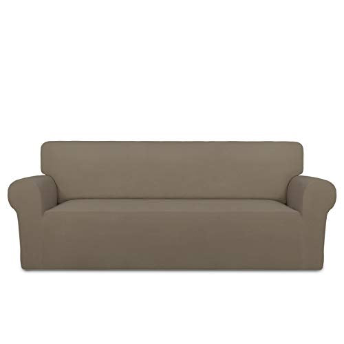 Stretch Oversized Couch Covers Fleece Sofa Slipcovers Natural (X-Large Oversized Sofa / Natural)