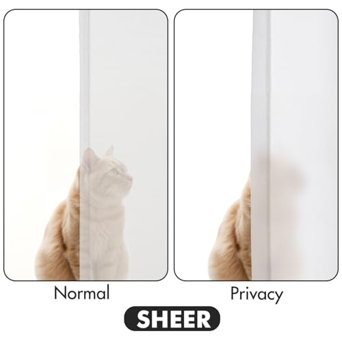 White Semi Sheer Privacy Curtains Drapes 2 Panels 26W x 36L (White / 26"W x 36"L (Pack of 2))