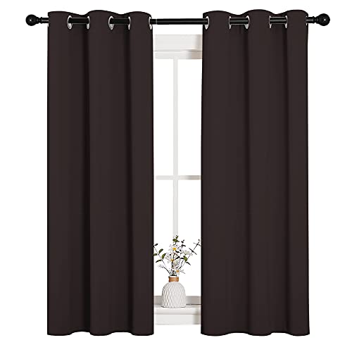 Room Darkening Curtains (Toffee Brown / 34"W x 54"L (Pack of 2))