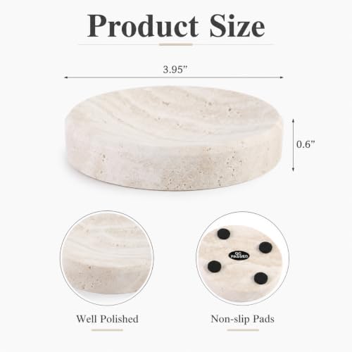 Marble Jewelry Dish (Travertino Romano / 4")