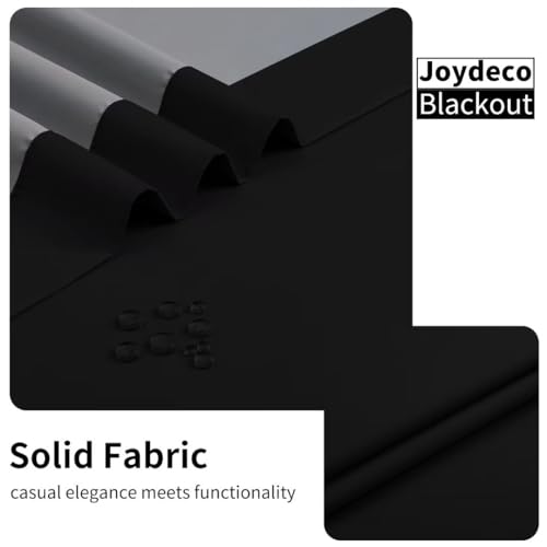 Blackout Curtains 108 Inches Long (Bright Black / 52"W x 108"L (Pack of 2))