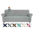 Super Stretch Sofa Cover (- Light Grey / Large (72"-92"))