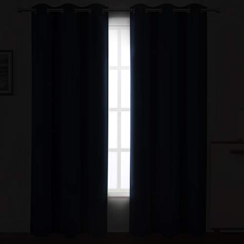 Blackout Curtains 42 x 84 inch (Navy / 42"W x 84"L (Pack of 2))