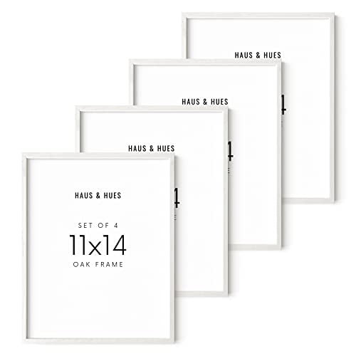 White Oak Wood 11x14 Picture Frames (Set of 04 / White Oak / 11x14 in)