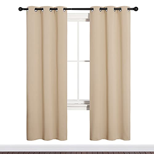 Biscotti Beige Blackout Curtains for Cafe 34" w x 72" L 2 Panels (Biscotti Beige / 34"W x 72"L (Pack of 2))