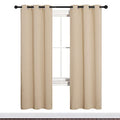Biscotti Beige Blackout Curtains for Cafe 34" w x 72" L 2 Panels (Biscotti Beige / 34"W x 72"L (Pack of 2))