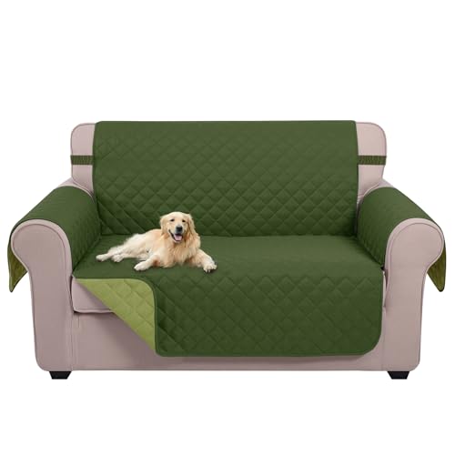 Loveseat Sofa Cover for 2 Cushion Couch (Huntergreen/Sage / 45''loveseat-small)