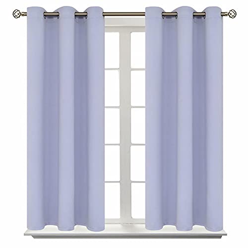 Room Darkening Curtains 45 Inches Long (Lavander / 38"W x 45"L (Pack of 2))